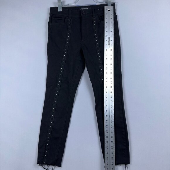 Express Skinny Jeans Womens Size 6 Petite High Rise Stretch Ankle Legging Black - Picture 7 of 13